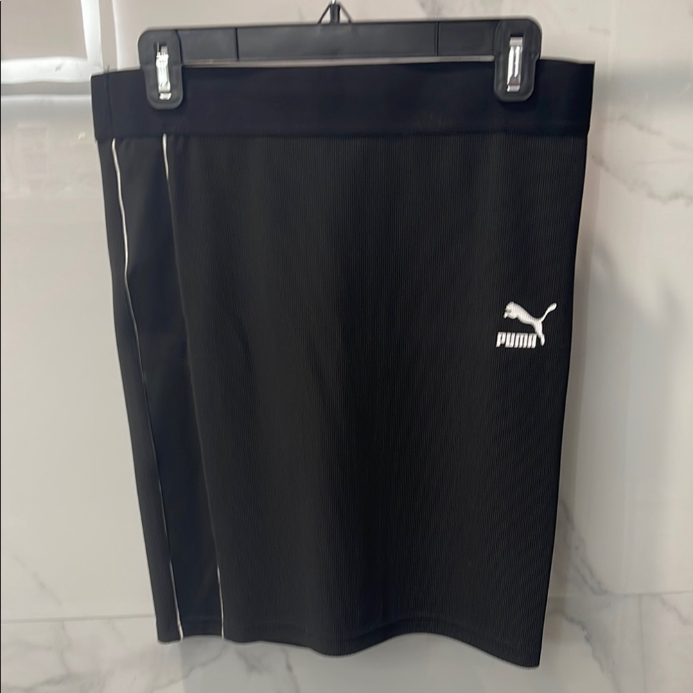 Puma Black Knee-Length Pencil Skirt